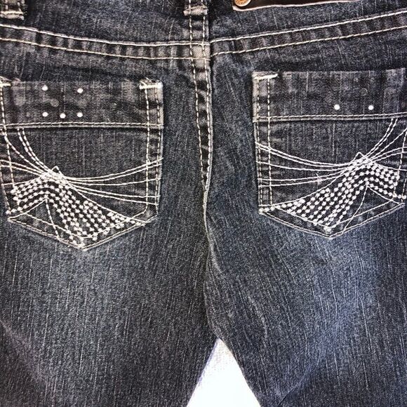 EUC Girls Size 4 Miss Jeans Dark Blue Denim Jeans - Picture 5 of 5